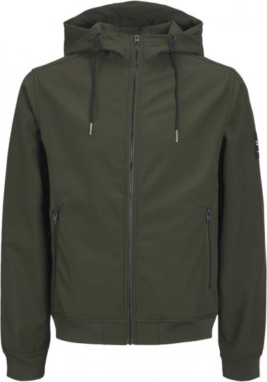 Jack & Jones BASIC Water-Resistant Softshell Jacket Green - Bundy - Bundy Nadmerné Veľkosti 2XL-8XL