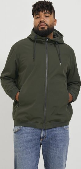 Jack & Jones BASIC Water-Resistant Softshell Jacket Green - Bundy - Bundy Nadmerné Veľkosti 2XL-8XL