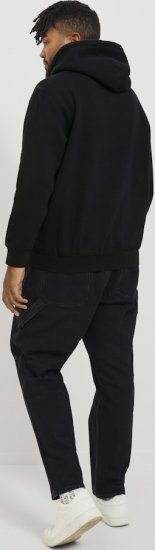 Jack & Jones ESTERBRO Hoodie Black - Mikiny & mikiny bez kapucne - Mikiny & Mikiny s Kapucňou 2XL-12XL