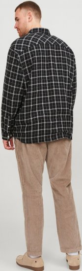 Jack & Jones JORCOZY FLANNEL CHECK SHIRT LS Black - Košele - Košele 2XL-10XL