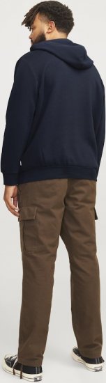 Jack & Jones CORP LOGO PLAY 5 Print Hoodie Navy Blazer - Mikiny & mikiny bez kapucne - Mikiny & Mikiny s Kapucňou 2XL-12XL