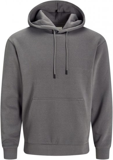 Jack & Jones BRADLEY Hoodie Grey - Mikiny & mikiny bez kapucne - Mikiny & Mikiny s Kapucňou 2XL-12XL