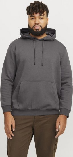Jack & Jones BRADLEY Hoodie Grey - Mikiny & mikiny bez kapucne - Mikiny & Mikiny s Kapucňou 2XL-12XL