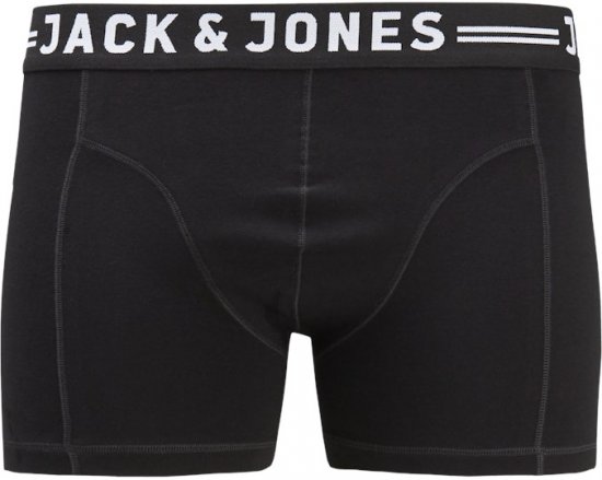 Jack & Jones SENSE Trunks 3-Pack Black - Spodná bielizeň - Spodné Prádlo 2XL-8XL