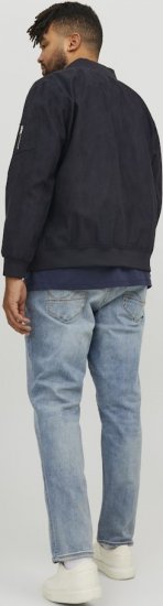 Jack & Jones ROCKY Faux Suede Bomber Jacket Jet Black - Bundy - Bundy Nadmerné Veľkosti 2XL-8XL