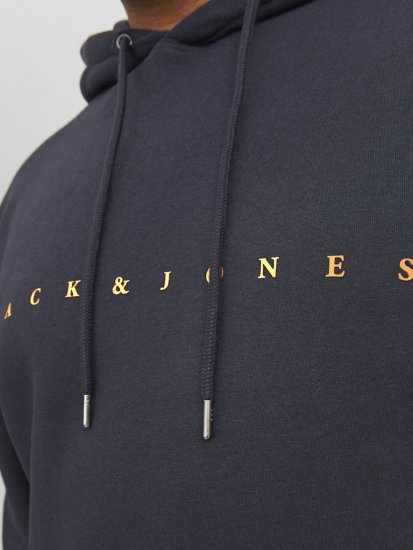 Jack & Jones STAR Hoodie Dark Navy - Mikiny & mikiny bez kapucne - Mikiny & Mikiny s Kapucňou 2XL-12XL