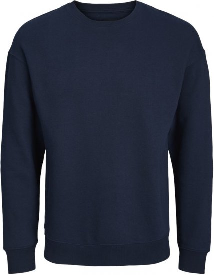 Jack & Jones BRADLEY Sweatshirt Navy Blazer - Mikiny & mikiny bez kapucne - Mikiny & Mikiny s Kapucňou 2XL-12XL