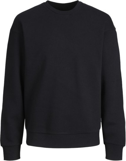 Jack & Jones BRADLEY Sweatshirt Black - Mikiny & mikiny bez kapucne - Mikiny & Mikiny s Kapucňou 2XL-12XL