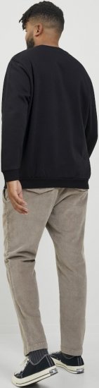 Jack & Jones BRADLEY Sweatshirt Black - Mikiny & mikiny bez kapucne - Mikiny & Mikiny s Kapucňou 2XL-12XL