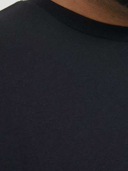 Jack & Jones BRADLEY Sweatshirt Black - Mikiny & mikiny bez kapucne - Mikiny & Mikiny s Kapucňou 2XL-12XL