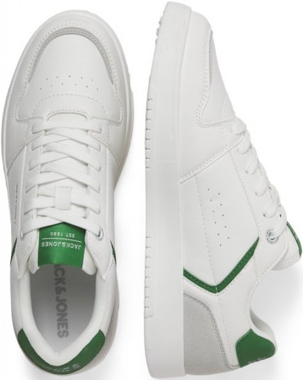 Jack & Jones Ealing 7992 Sneakers White/TREKKING GREEN - Pánske topánky 40-52 - 