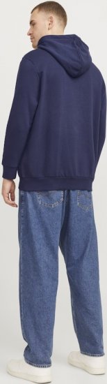 Jack & Jones CALEB Hoodie Navy Blazer - Mikiny & mikiny bez kapucne - Mikiny & Mikiny s Kapucňou 2XL-12XL