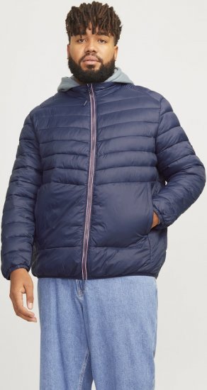 Jack & Jones SPRINT True Red Stitches Quilted Collar Jacket Navy Blazer - Bundy - Bundy Nadmerné Veľkosti 2XL-8XL