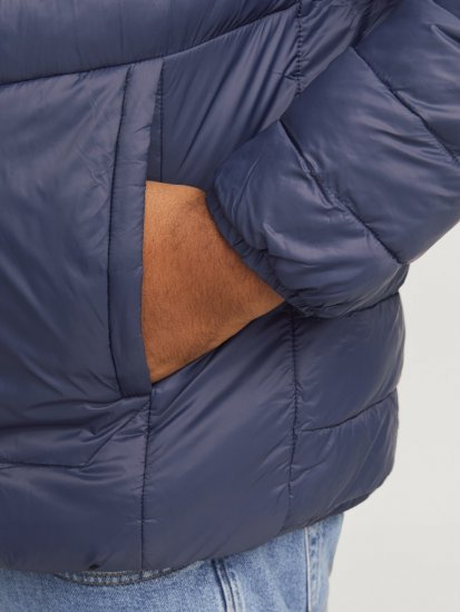 Jack & Jones SPRINT True Red Stitches Quilted Collar Jacket Navy Blazer - Bundy - Bundy Nadmerné Veľkosti 2XL-8XL