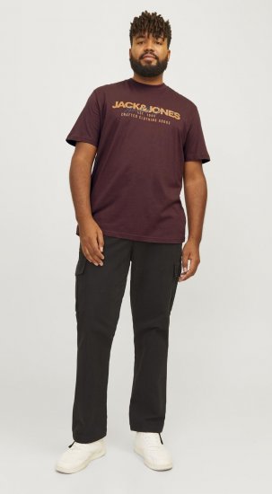 Jack & Jones JJALVIS Vineyard Wine - Tričká - Nadrozmerné tričká - 2XL-14XL