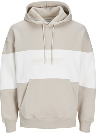 Jack & Jones LEGACY 2 Color Hoodie Beige - Mikiny & mikiny bez kapucne - Mikiny & Mikiny s Kapucňou 2XL-12XL