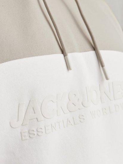 Jack & Jones LEGACY 2 Color Hoodie Beige - Mikiny & mikiny bez kapucne - Mikiny & Mikiny s Kapucňou 2XL-12XL