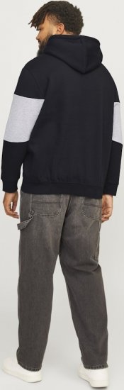 Jack & Jones LEGACY 2 Color Hoodie Black - Mikiny & mikiny bez kapucne - Mikiny & Mikiny s Kapucňou 2XL-12XL