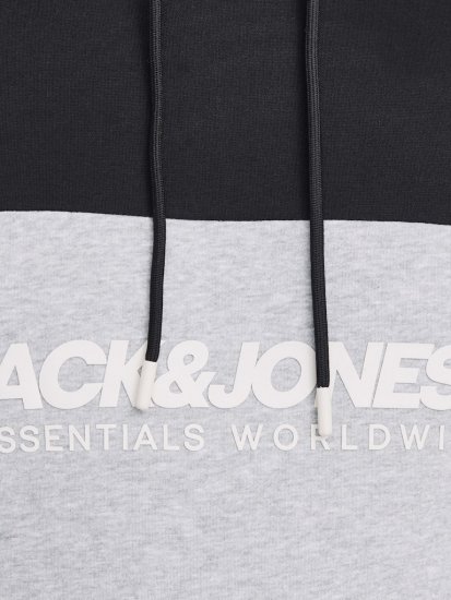 Jack & Jones LEGACY 2 Color Hoodie Black - Mikiny & mikiny bez kapucne - Mikiny & Mikiny s Kapucňou 2XL-12XL