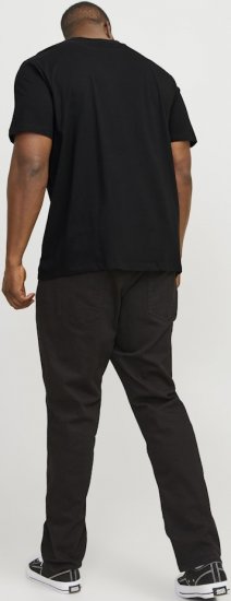 Jack & Jones JJEBRADLEY T-Shirt Black - Tričká - Nadrozmerné tričká - 2XL-14XL