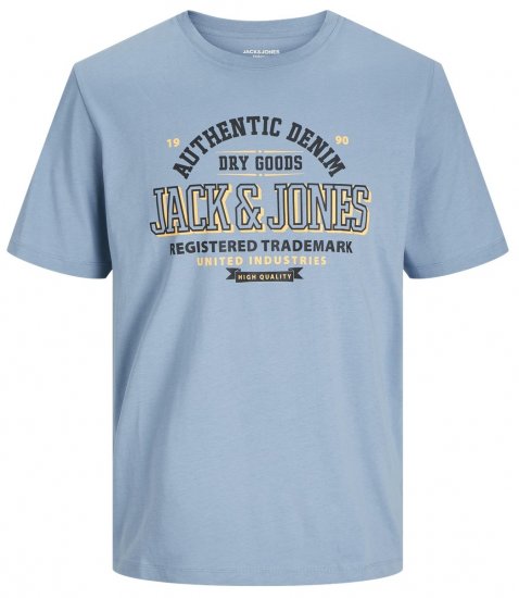 Jack & Jones JJELOGO O-Neck T-Shirt Mountain Spring - Tričká - Nadrozmerné tričká - 2XL-14XL