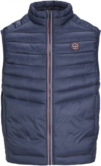Jack & Jones SPRINT True Red Stitches BODYWARMER Navy Blazer - Bundy - Bundy Nadmerné Veľkosti 2XL-8XL