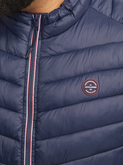 Jack & Jones SPRINT True Red Stitches BODYWARMER Navy Blazer - Bundy - Bundy Nadmerné Veľkosti 2XL-8XL