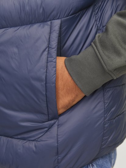 Jack & Jones SPRINT True Red Stitches BODYWARMER Navy Blazer - Bundy - Bundy Nadmerné Veľkosti 2XL-8XL