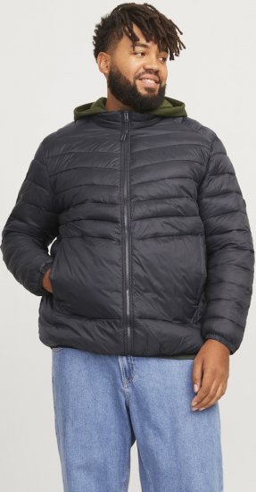 Jack & Jones SPRINT Quilted Collar Jacket Black - Bundy - Bundy Nadmerné Veľkosti 2XL-8XL