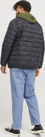 Jack & Jones SPRINT Quilted Collar Jacket Black - Bundy - Bundy Nadmerné Veľkosti 2XL-8XL