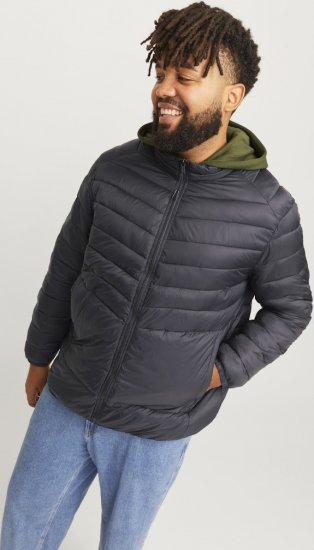 Jack & Jones SPRINT Quilted Collar Jacket Black - Bundy - Bundy Nadmerné Veľkosti 2XL-8XL