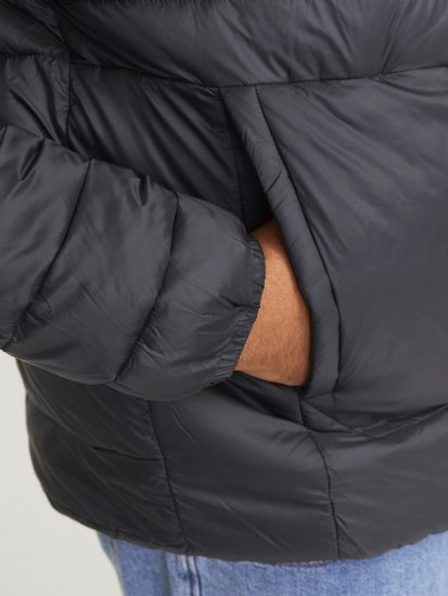 Jack & Jones SPRINT Quilted Collar Jacket Black - Bundy - Bundy Nadmerné Veľkosti 2XL-8XL