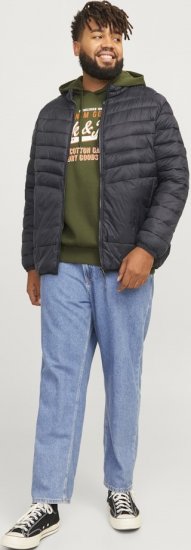 Jack & Jones SPRINT Quilted Collar Jacket Black - Bundy - Bundy Nadmerné Veľkosti 2XL-8XL
