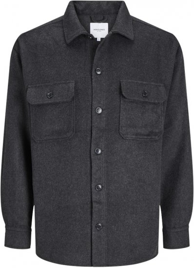 Jack & Jones BRADLEY OLLIE Overshirt LS Black - Košele - Košele 2XL-10XL