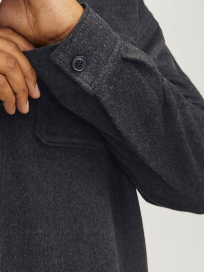 Jack & Jones BRADLEY OLLIE Overshirt LS Black - Košele - Košele 2XL-10XL