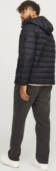 Jack & Jones SPRINT Quilted Hooded Jacket Black - Bundy - Bundy Nadmerné Veľkosti 2XL-8XL