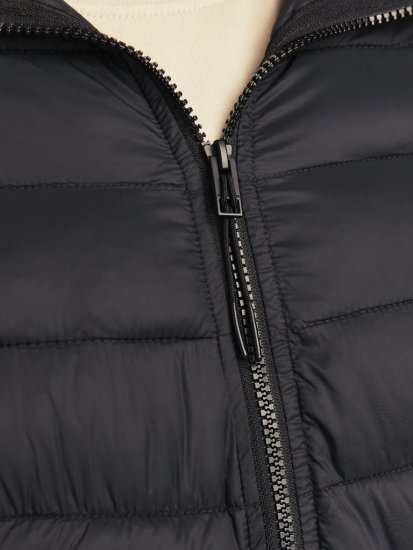 Jack & Jones SPRINT Quilted Hooded Jacket Black - Bundy - Bundy Nadmerné Veľkosti 2XL-8XL