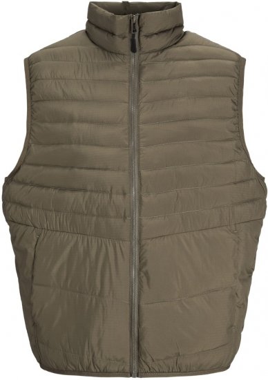Jack & Jones STATE Vest Brown - Bundy - Bundy Nadmerné Veľkosti 2XL-8XL