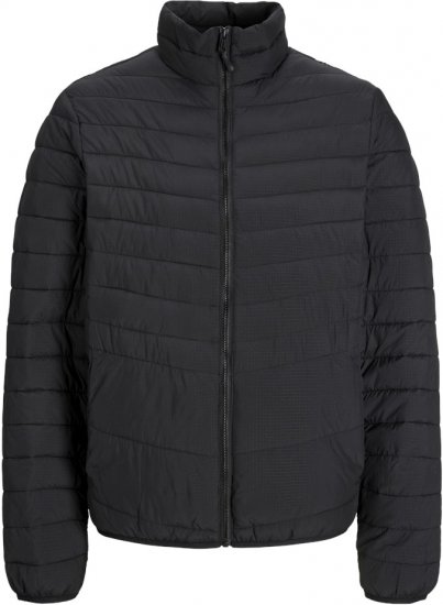Jack & Jones STATE Puffer Jacket With Collar Black - Bundy - Bundy Nadmerné Veľkosti 2XL-8XL