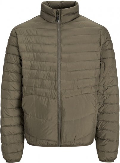 Jack & Jones STATE Puffer Jacket With Collar Brown - Bundy - Bundy Nadmerné Veľkosti 2XL-8XL