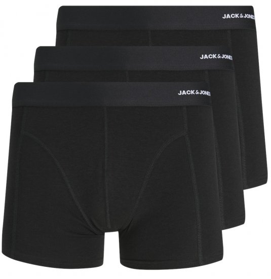 Jack & Jones BASIC BAMBOO Trunks 3-Pack Black - Spodná bielizeň - Spodné Prádlo 2XL-8XL
