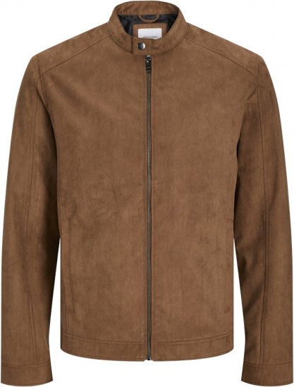 Jack & Jones DYLAN Clean Jacket Brown - Bundy - Bundy Nadmerné Veľkosti 2XL-8XL