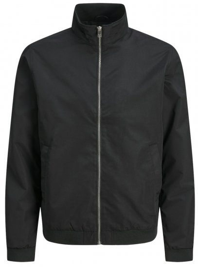 Jack & Jones JJROY HARRINGTON BOMBER Jacket Black - Bundy - Bundy Nadmerné Veľkosti 2XL-8XL