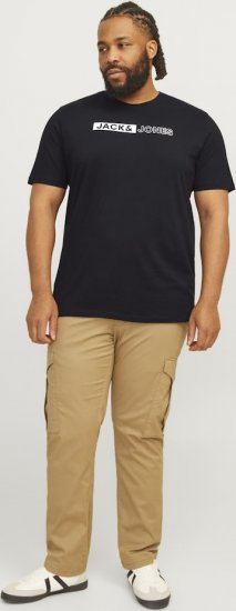 Jack & Jones CORP Logo Play 5 T-Shirt Black - Tričká - Nadrozmerné tričká - 2XL-14XL