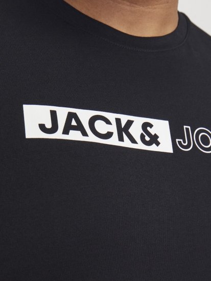Jack & Jones CORP Logo Play 5 T-Shirt Black - Tričká - Nadrozmerné tričká - 2XL-14XL