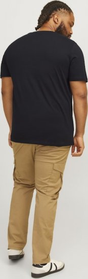 Jack & Jones CORP Logo Play 5 T-Shirt Black - Tričká - Nadrozmerné tričká - 2XL-14XL