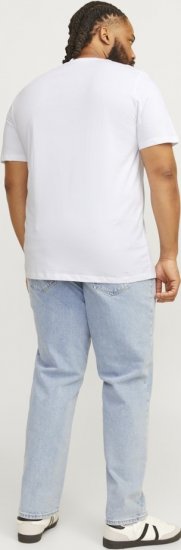 Jack & Jones CORP Logo Play 5 T-Shirt White - Tričká - Nadrozmerné tričká - 2XL-14XL