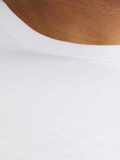 Jack & Jones CORP Logo Play 5 T-Shirt White - Tričká - Nadrozmerné tričká - 2XL-14XL