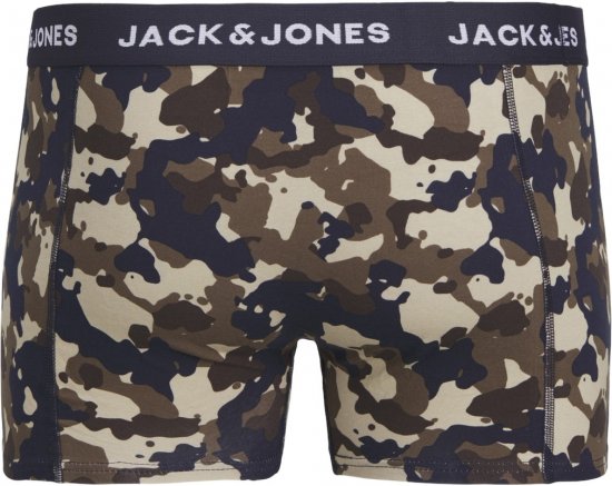 Jack & Jones JACCAMOFLAGE Trunks 3-Pack Navy Blazer - Spodná bielizeň - Spodné Prádlo 2XL-8XL