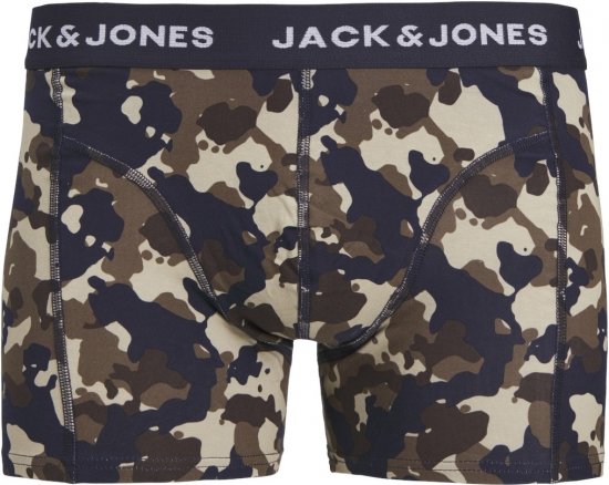 Jack & Jones JACCAMOFLAGE Trunks 3-Pack Navy Blazer - Spodná bielizeň - Spodné Prádlo 2XL-8XL